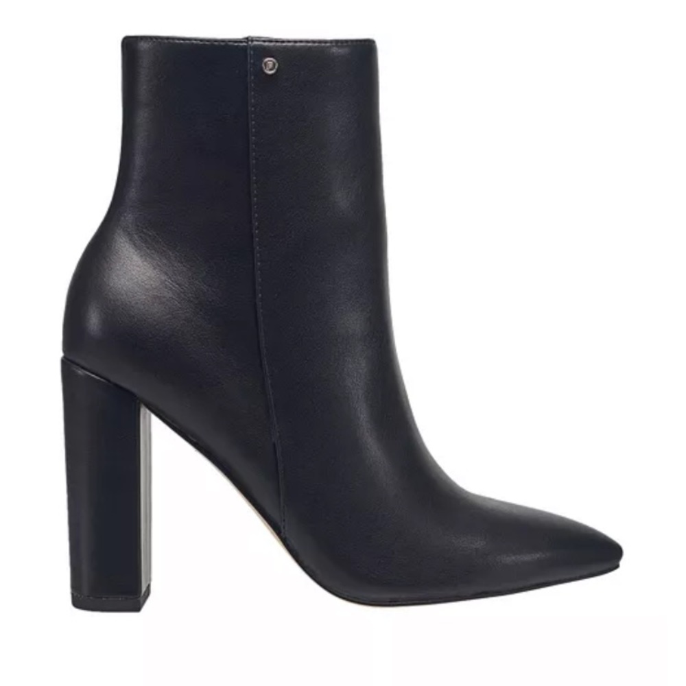 French Connection Black Heeled Booties